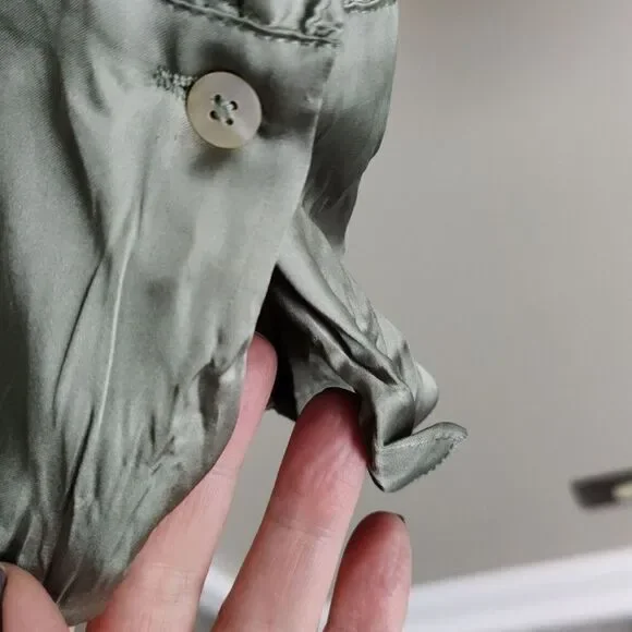 Zara silky rough edge diagonal top - Picture 6 of 8